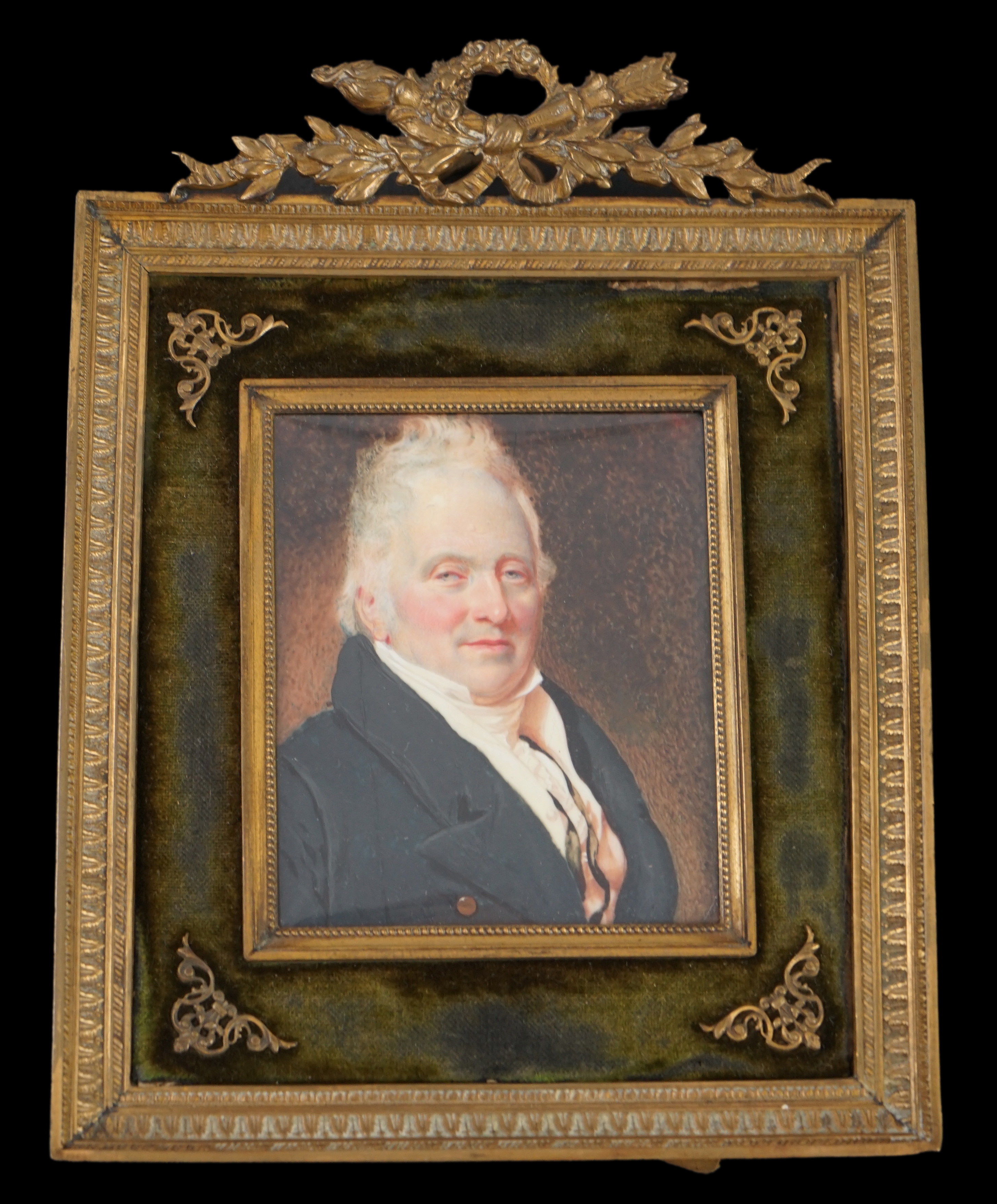 Sir William John Newton (1785-1869), Portrait miniature of a gentleman, watercolour on ivory, 6.8 x 5.6cm. CITES Submission reference 57X1PCWT